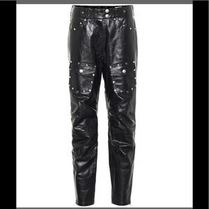 Dries Van Noten Leather Studded Cargo Pants